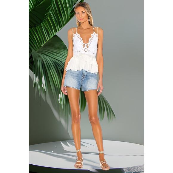 NWT - Free People Intimately White Cami Size: Small - Picture 2 of 4